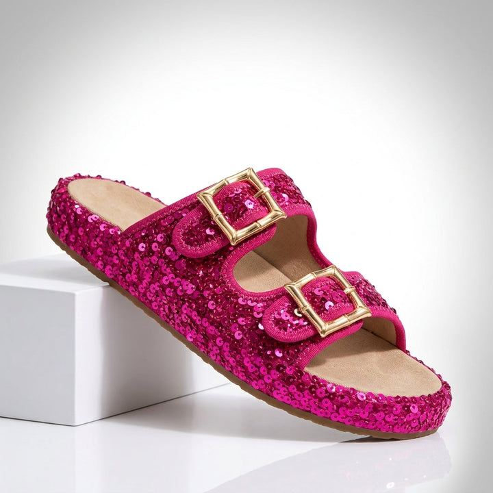 Odette | Sequin Suede Sandals