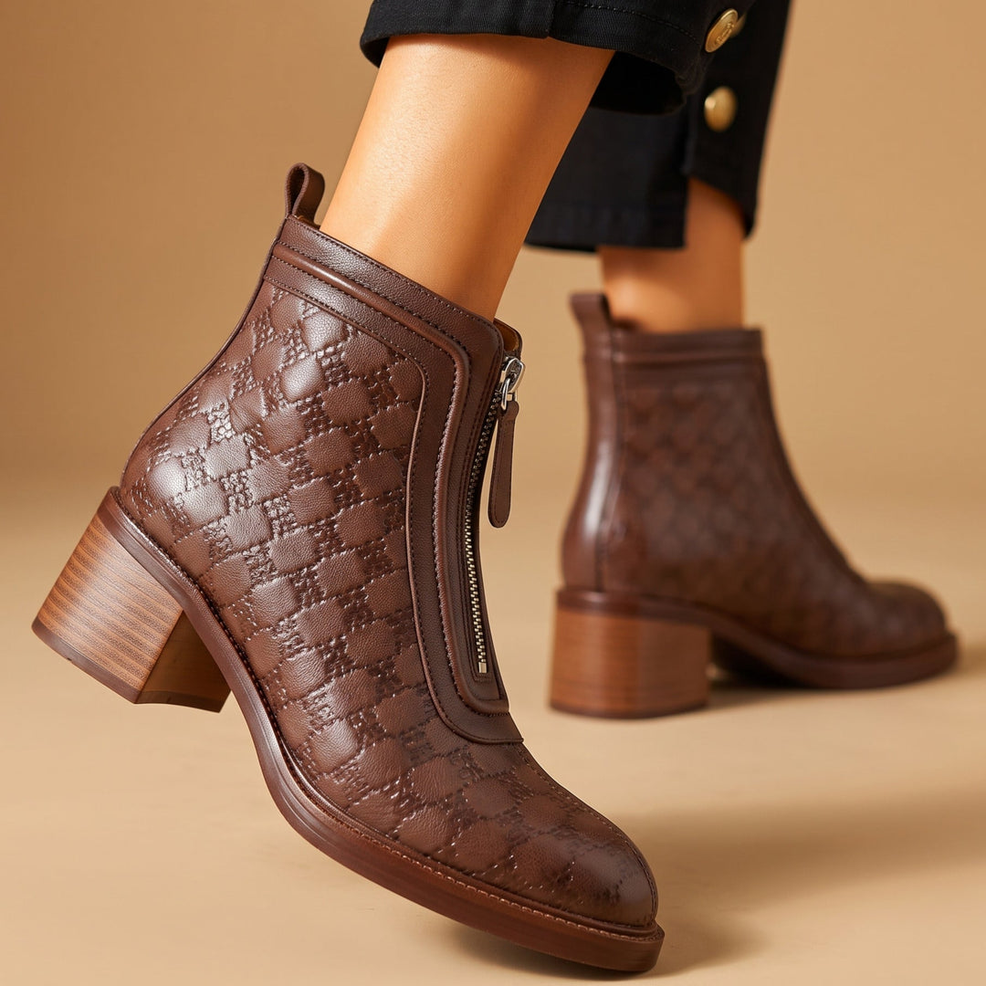 Alice | Woven Leather Boots