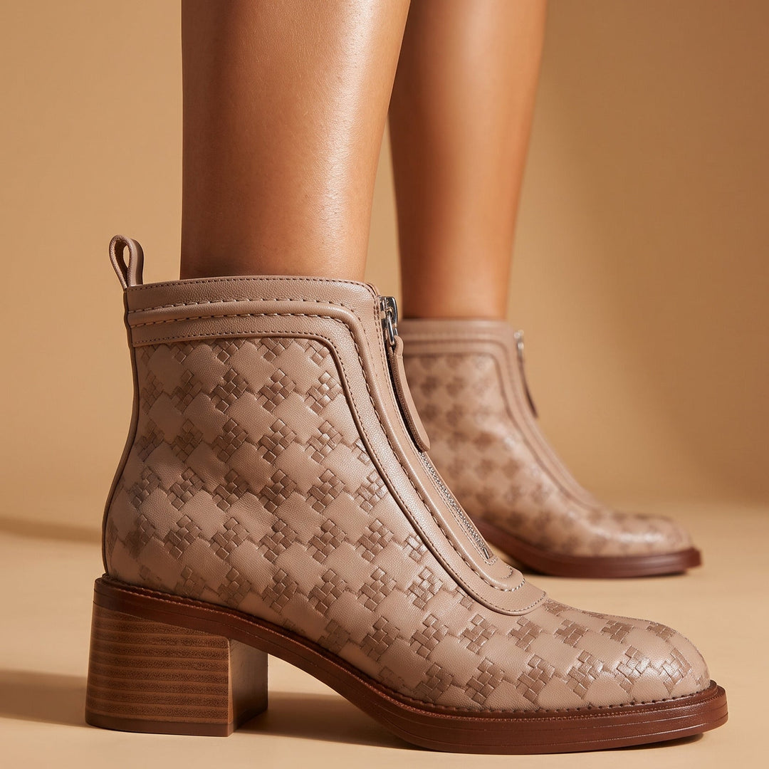 Alice | Woven Leather Boots
