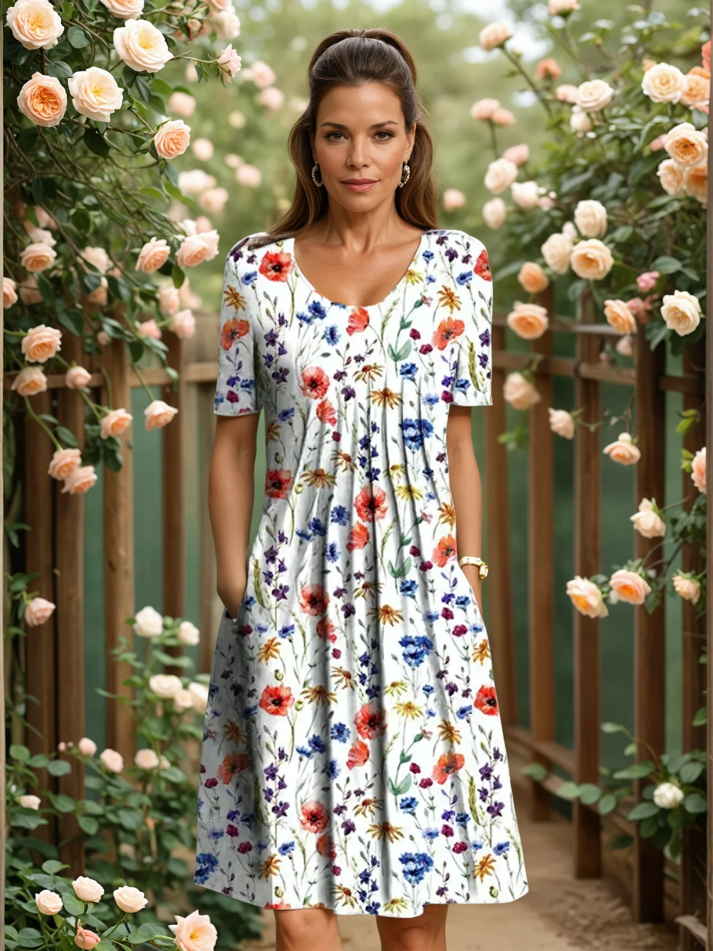 Annie | Elegant Dress with Tummy Coverage