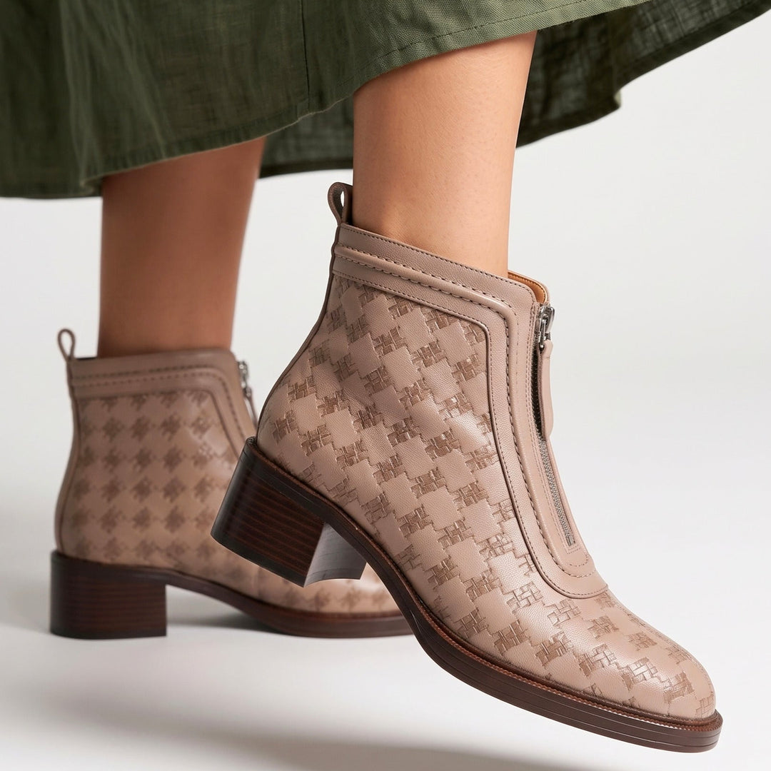 Alice | Woven Leather Boots