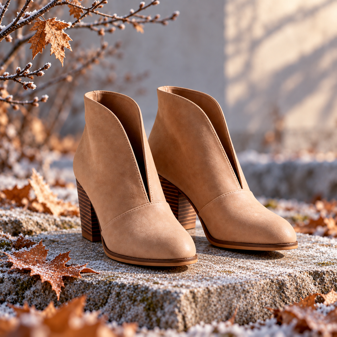 Crystal | V-Cut Ankle Boots