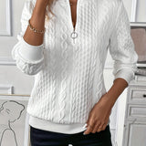 White with white zipper