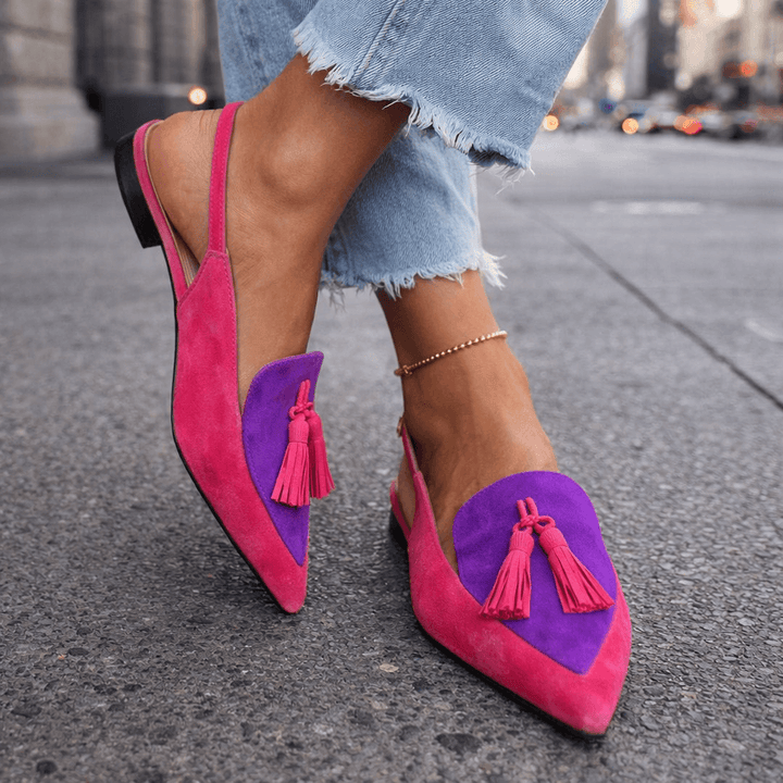 Eleanor | Slingback Loafers With Tassels
