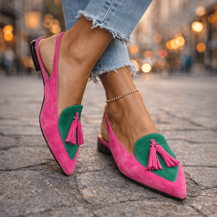 Eleanor | Slingback Loafers With Tassels