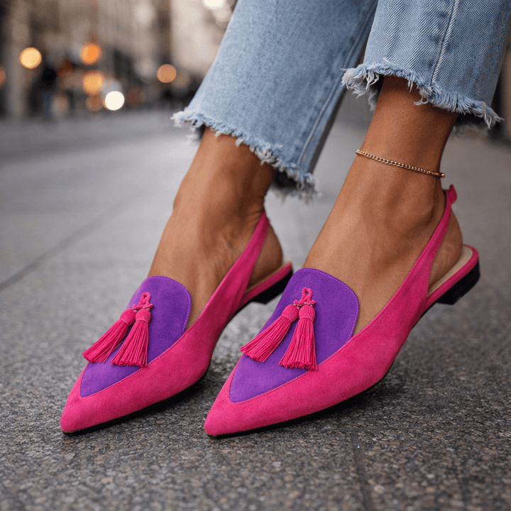 Eleanor | Slingback Loafers With Tassels