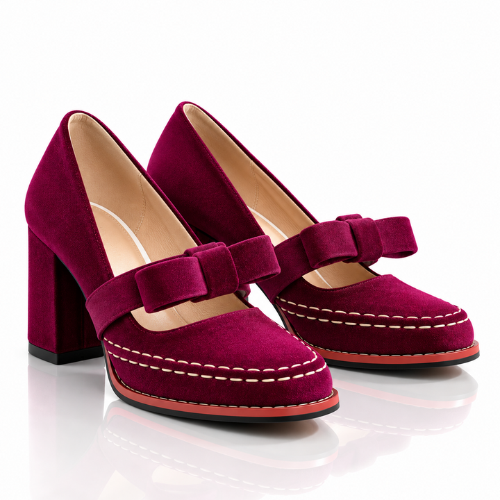 Bella | Velvet Mary Jane Heels
