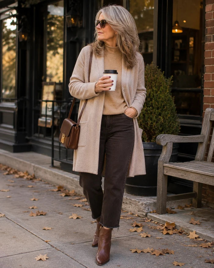 Rochelle | Leather Mid-Heel Ankle Boots