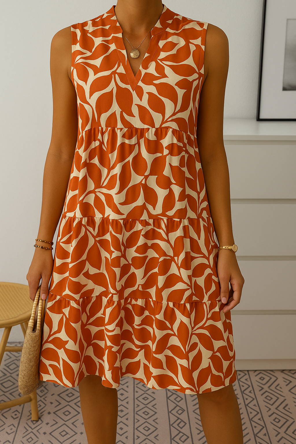 Kathy | Print V-Neck Dress