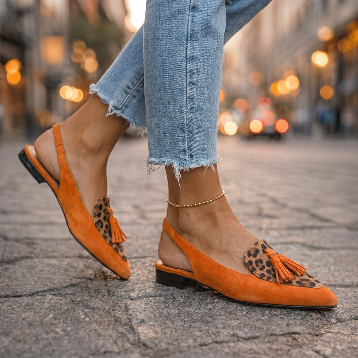 Eleanor | Slingback Loafers With Tassels
