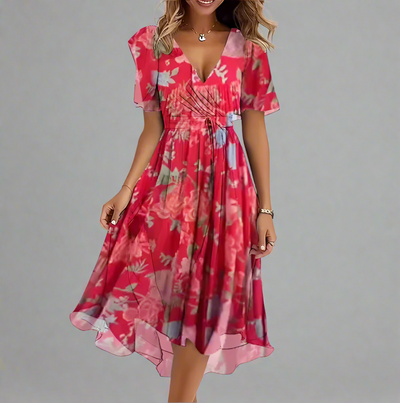 Ashley | Elegant Short Sleeve Dress