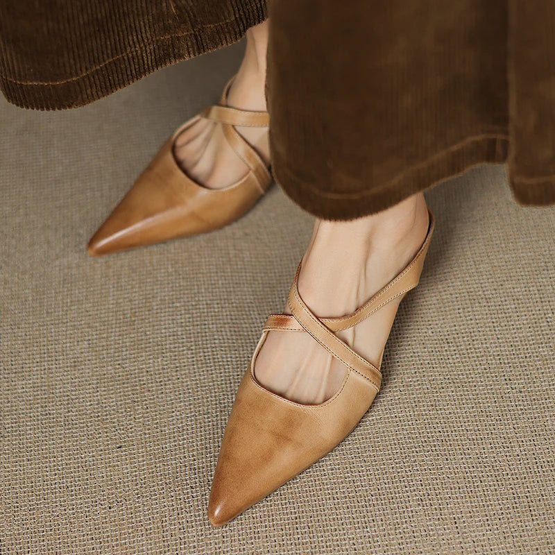 Daphira | Elegant Leather Mules