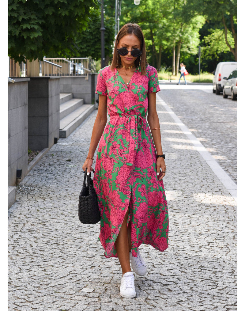 Laurie | Wrap Dress with Floral Print