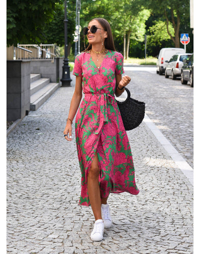 Laurie | Wrap Dress with Floral Print