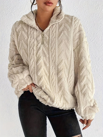 Alice | Fluffy Zip Sweater