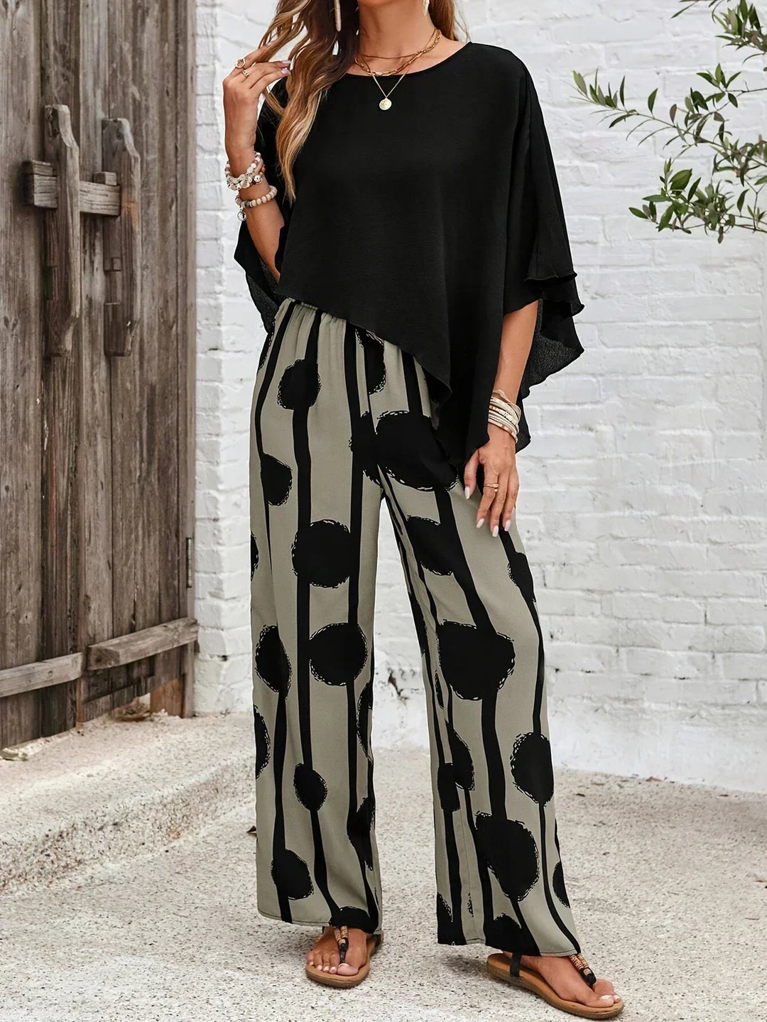 Kalliope | Comfortable Elastic Waist Two-Piece Set