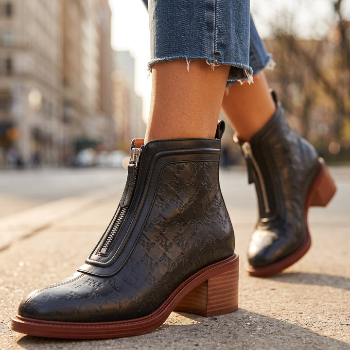Alice | Woven Leather Boots