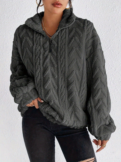 Alice | Fluffy Zip Sweater