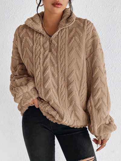 Alice | Fluffy Zip Sweater