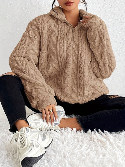 Alice | Fluffy Zip Sweater