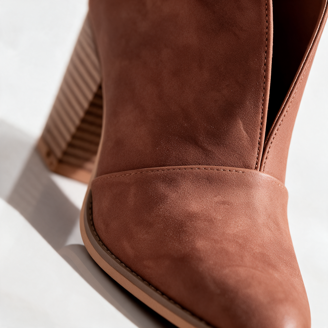 Crystal | V-Cut Ankle Boots
