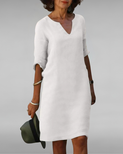 Lynda | Timeless V-Neck Dress
