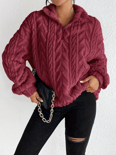 Alice | Fluffy Zip Sweater
