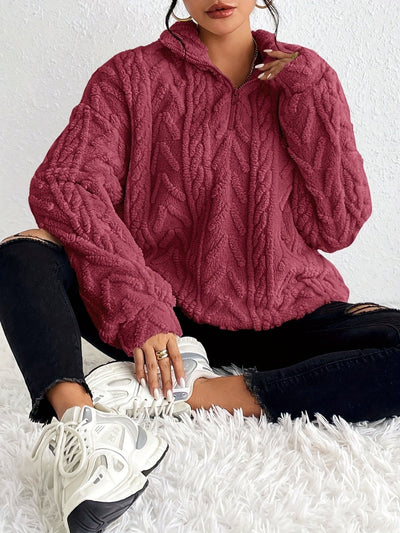 Alice | Fluffy Zip Sweater